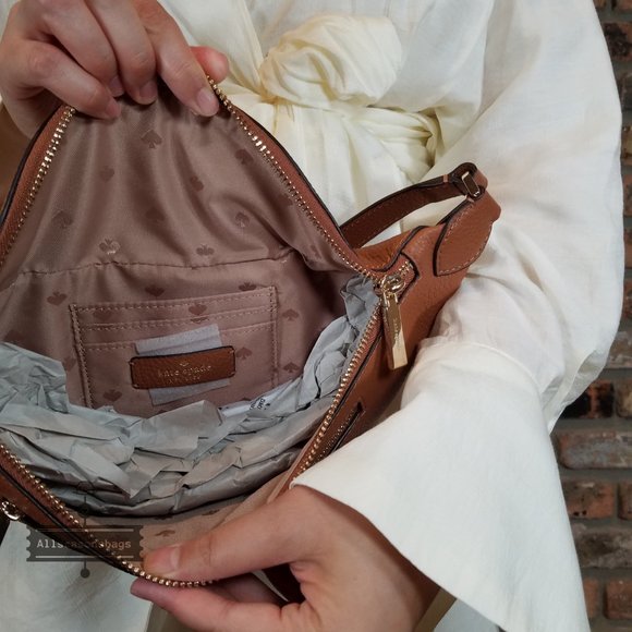 AUTHENTIC Kate Spade New York Leila Leather Belt Bag Fanny Pack in Warm GINGER - Picture 2 of 7